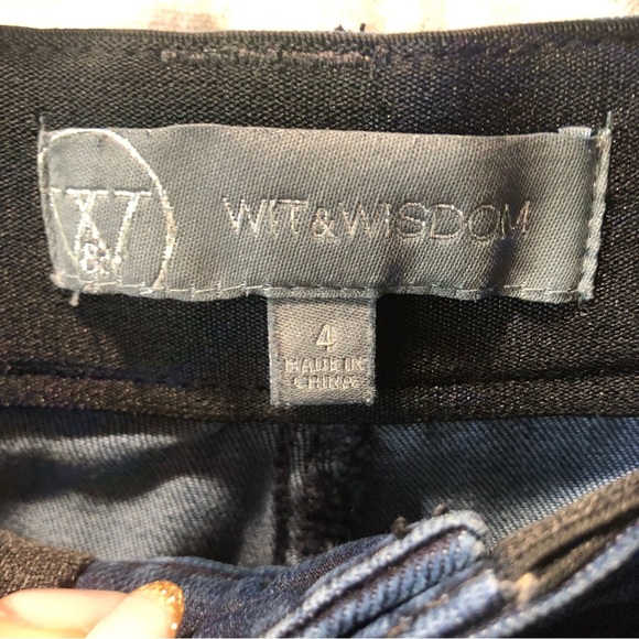 Wit and Wisdom like new crop straight leg jean stretchy elasticized waist 4 - Picture 4 of 9